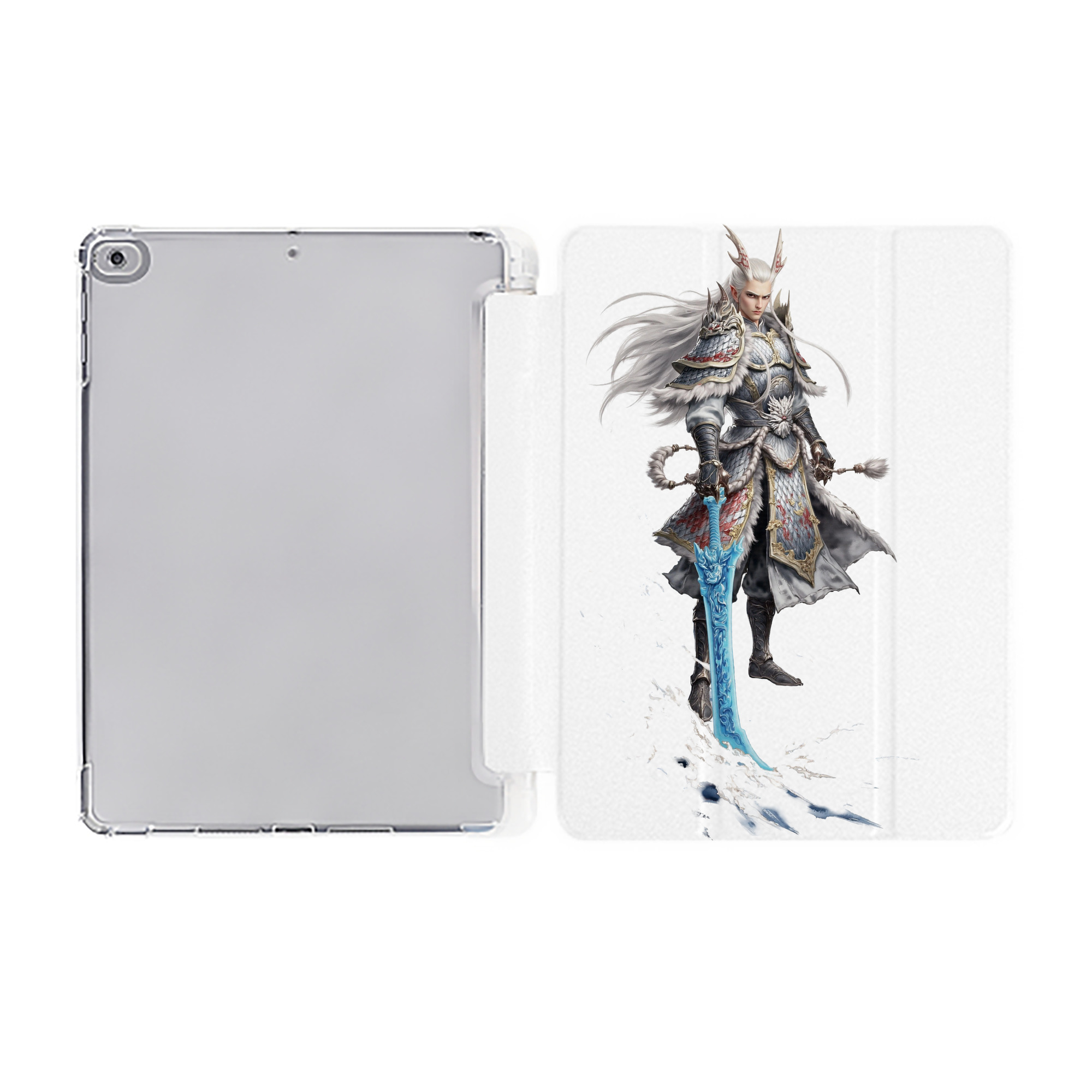 （画像用） Ne Zha 2 ナタ 魔童の大暴れ IPad ケース ペン収納付き 三つ折りスタンド PUレザー×シリコン 対応機種9.5/10.5/10.9インチ